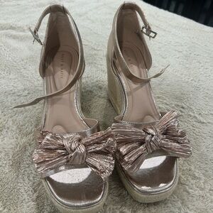 Kelly & Katie Metallic Wedge Sandals